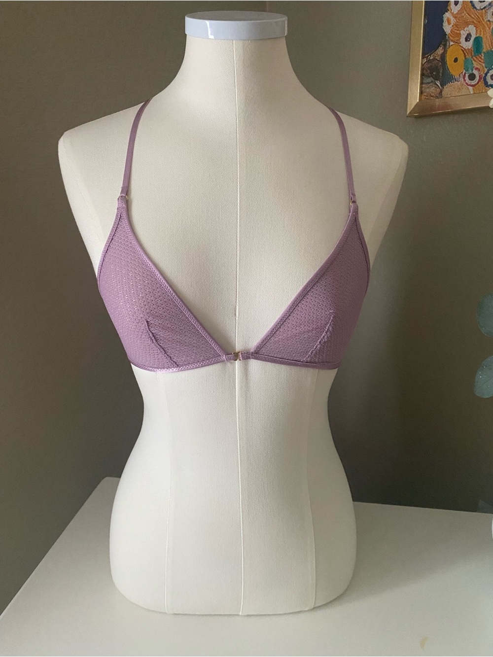 Victoria's Secret Mesh Triangle Bralette in Mauve Color
